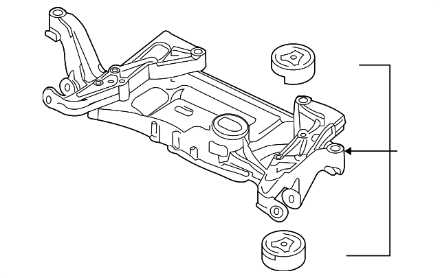 Engine Cradle 3C0-199-313-P - View 2