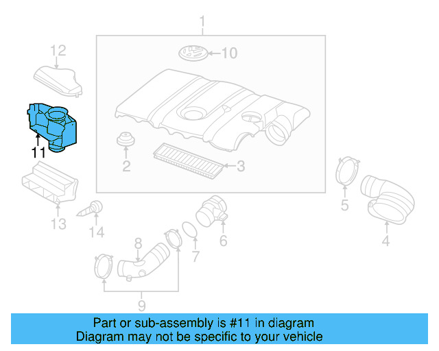 Intake Duct 1K0-129-618-AD - View 9