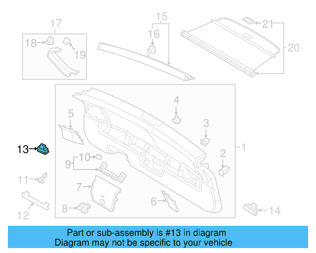 Lift Gate Switch 3G0-959-831-B-WHS - View 6