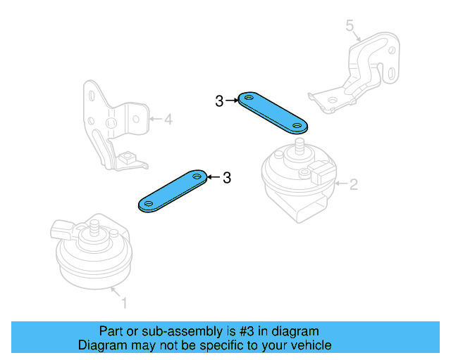 Horn Mount Strap 3D0-951-107 - View 3