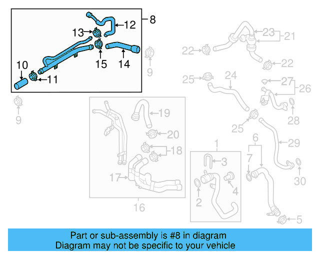 Upper Hose 7P6-122-101-K - View 4