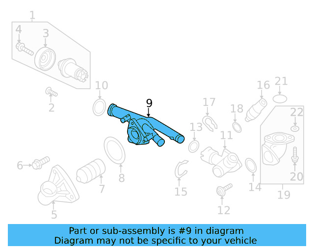 Thermostat Cover 03H-121-121-D - View 9