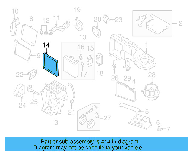 A/C Evaporator Core Seal 1K0-820-080 - View 16