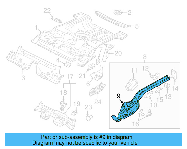 Side Member 5Q0-803-506-AQ - View 9