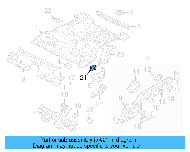 Brake Hose Bracket 5Q0-611-793-E