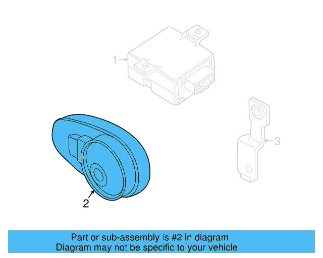 Alarm Horn 1J0-951-605-A - View 9