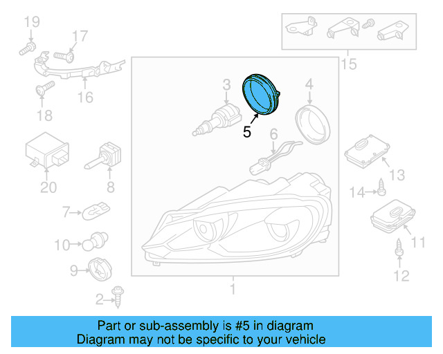 Headlight Bulb Cap 2E0-941-607