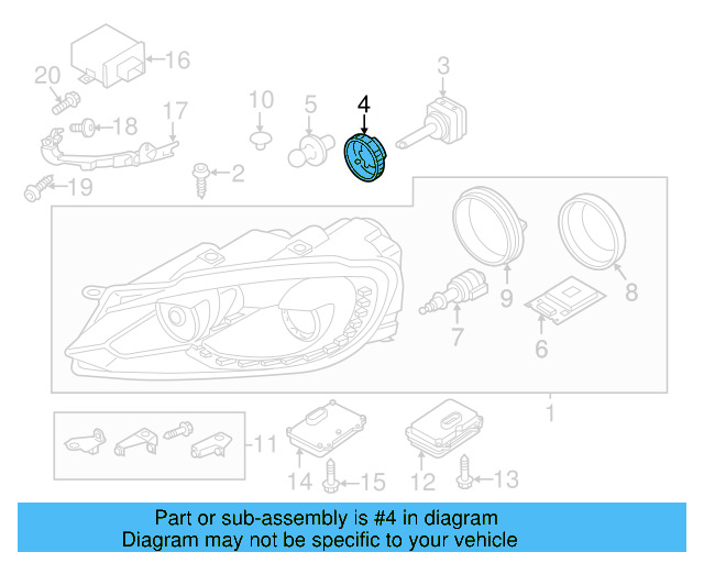 Headlight Bulb Cap 2E0-941-607 - View 44