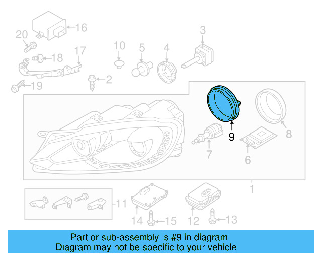 Headlight Bulb Cap 2E0-941-607 - View 43