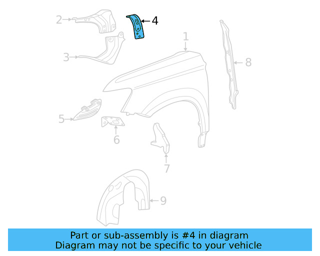 Stay Bracket 2GG-821-432 - View 2