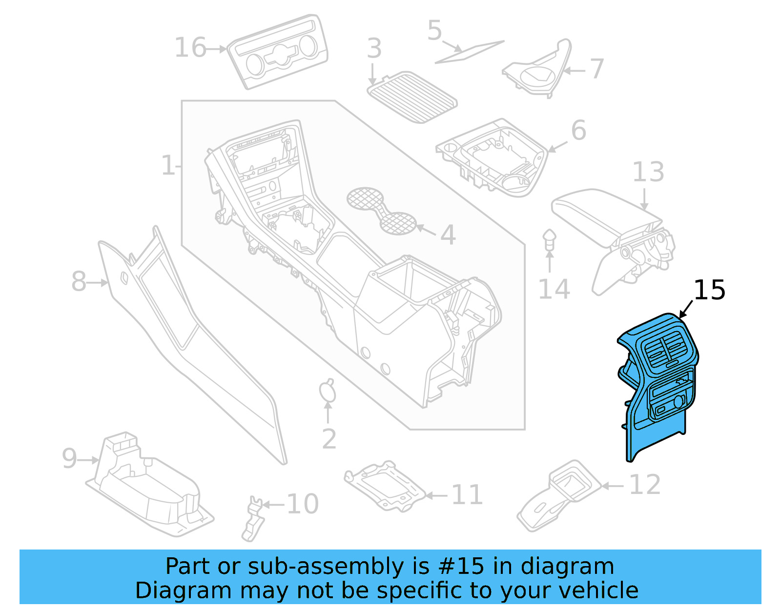Rear Trim 2GJ-864-298-A-82V - View 4