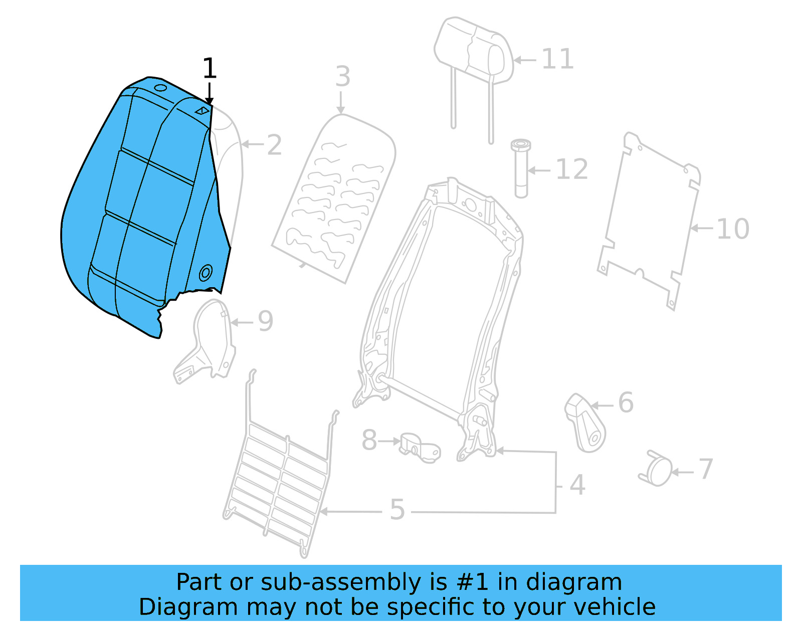 Seat Back Cover 2GJ-881-806-E-CCL - View 2