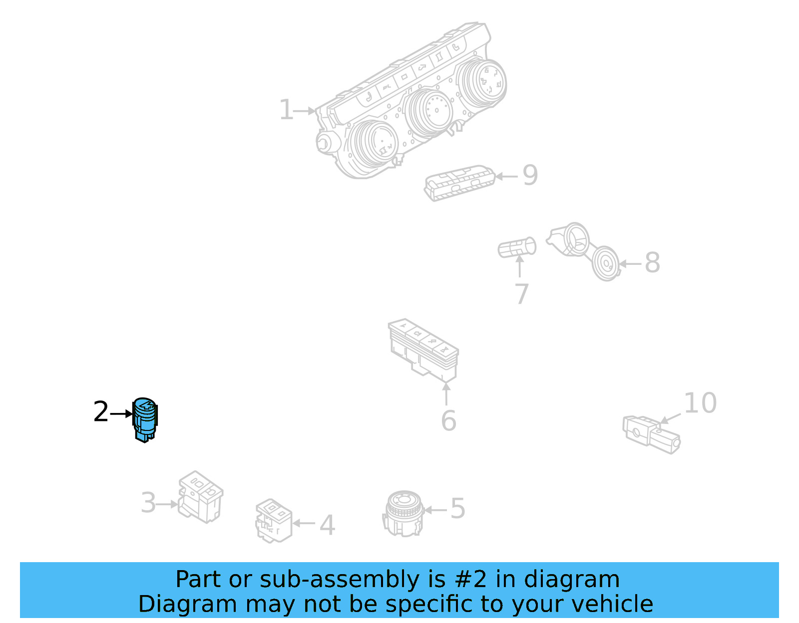 Start Button 2GJ-959-839-UPA - View 4
