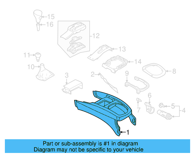 Front Console 3B1-863-243-A-R48 - View 3