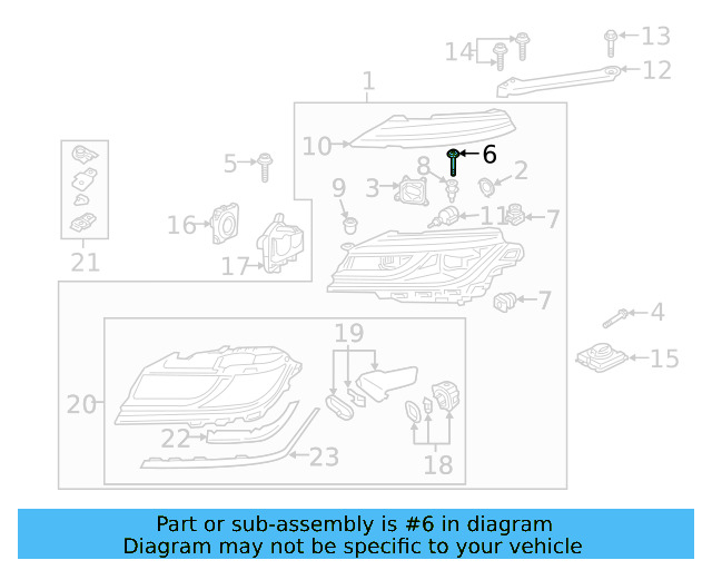 Headlamp Mount Bolt N-911-776-02 - View 8