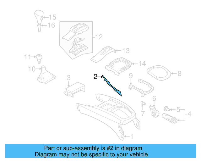 Front Console Cover 3B1-858-208-B-A94 - View 6