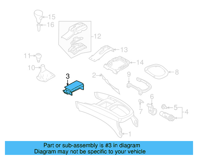 Ashtray 3B0-857-961-AC-A94 - View 15