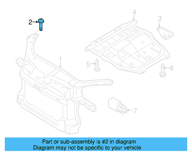 Radiator Support Bolt N91038802 - View 3