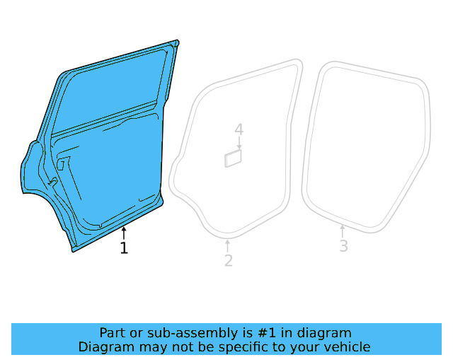 Door Shell 3CM-833-055-A - View 3