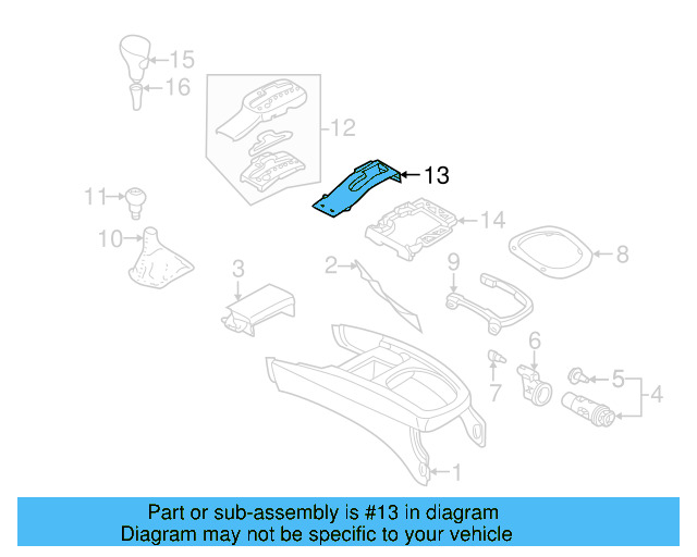 Gear Indicator Guide 4B0-713-189 - View 8