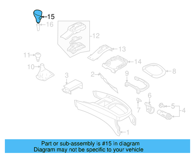 Shift Knob 3B1-713-139-L-2WE - View 4