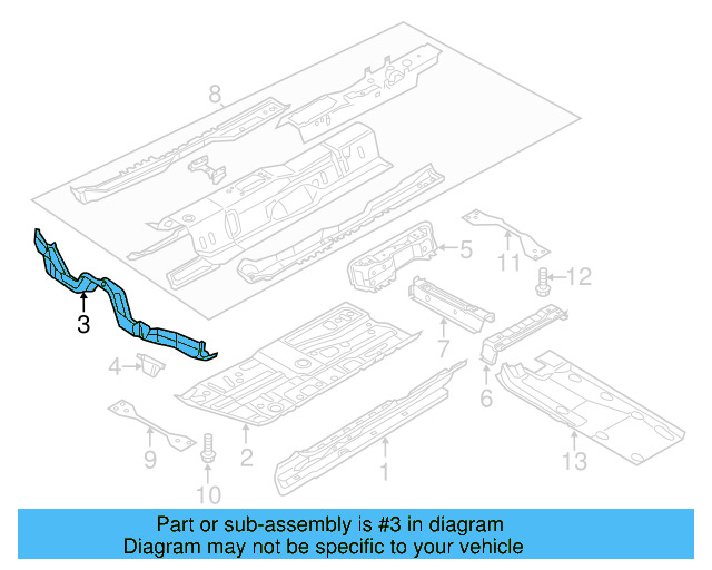 Floor Cross 5C0-803-485 - View 13