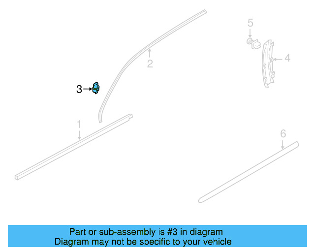 Frame Molding Clip 3C0-837-975 - View 8