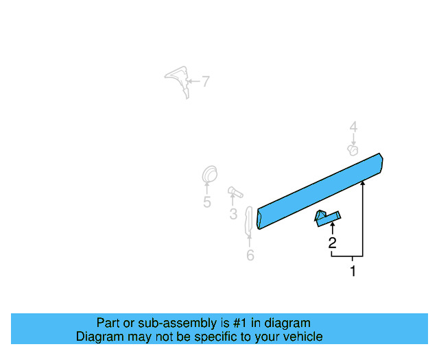 Lower Molding 7L6-839-787-G-9B9