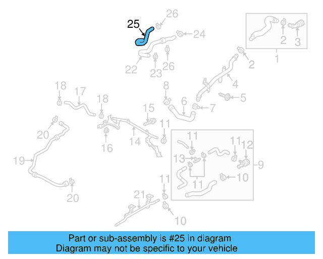 Engine Coolant Hose 03H-121-096-D - View 2