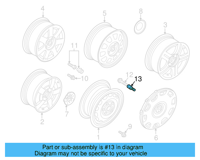 Valve Stem Extension 3B0-601-373-A - View 11