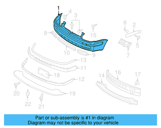 Bumper Cover (Unpainted) 1j5807217jgru - View 7