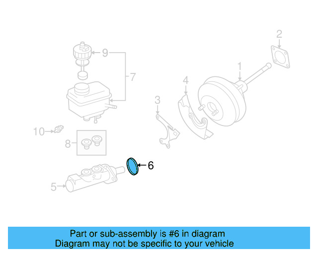 Master Cylinder Gasket 1J0-611-243-B - View 35