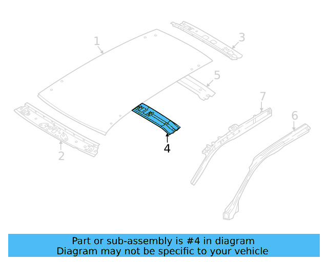 Roof Bow 5NA-817-119-B - View 3
