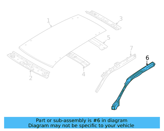 Roof Rail 5NL-809-427-E - View 3