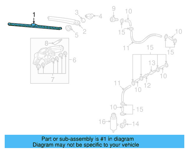 Back Glass Wiper Blade 6Q6-955-425-A - View 7