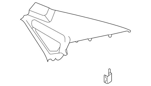 Quarter Glass Trim 561-867-287-G-ZA2