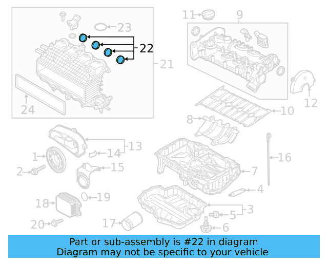 Intake Manifold Gasket 03C-133-073-A - View 11