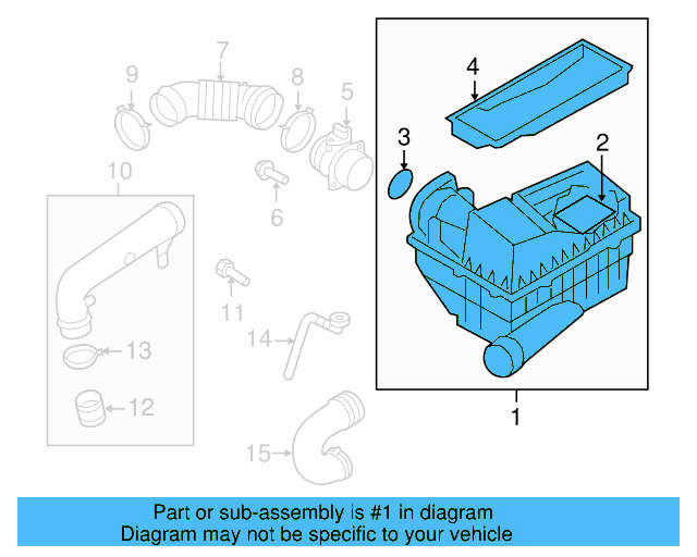 Air Cleaner Assembly 1K0-129-607-AG