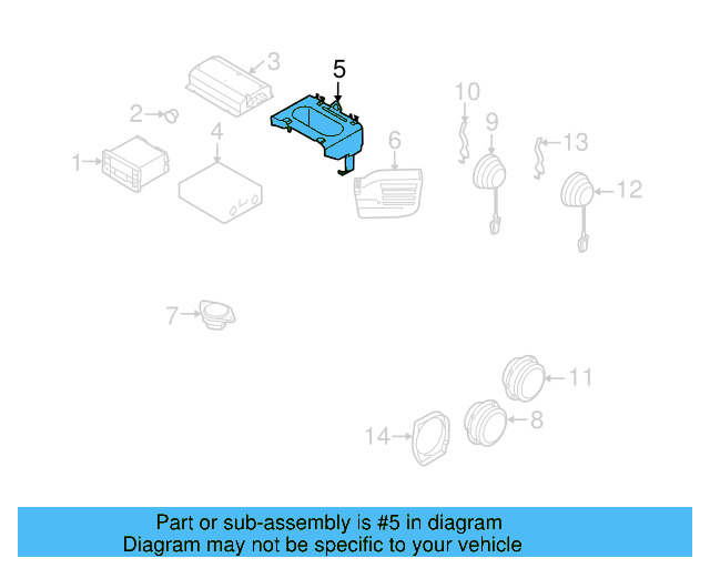 CD Changer Bracket 7L6-035-493-A - View 3