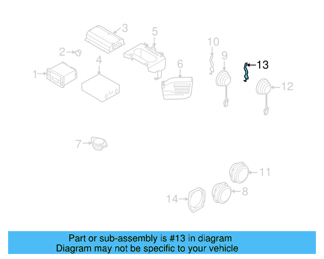 Front Dr Speaker Retainer Spring 7L6-837-275 - View 4