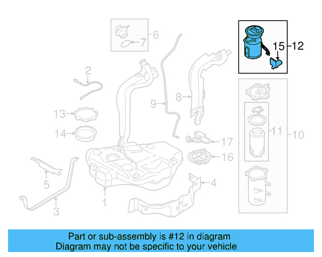 Fuel Pump Assembly 1K0-919-050-AB - View 19