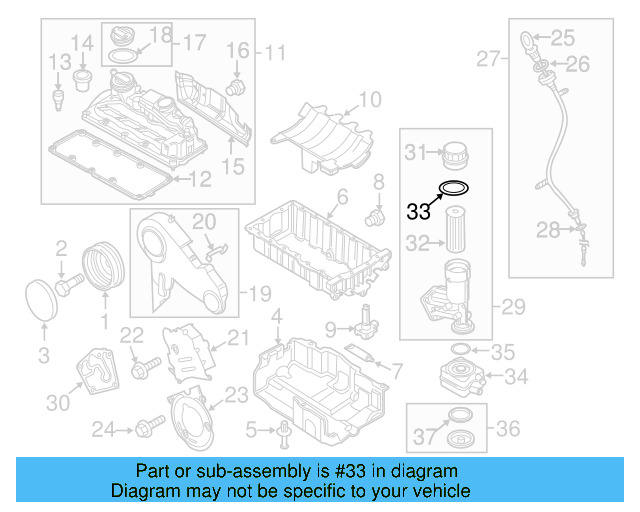Engine Oil Filter Gasket 071-115-444 - View 17