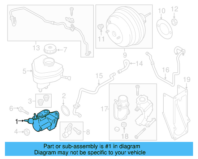 Master Cylinder 7P0-611-019-G - View 8