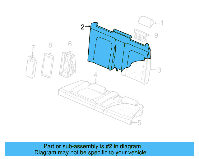 Seat Back Cushion Cover 1Y0-885-805-A-KWC - View 4