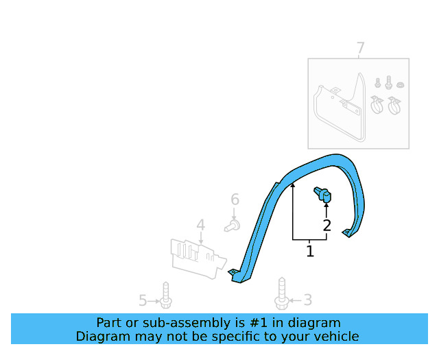 Wheel Opening Molding 3CM-853-818-9B9 - View 3