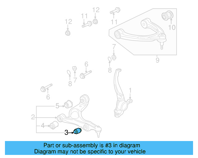 Lower Control Arm Outer Bushing 7L0-412-333-A - View 7