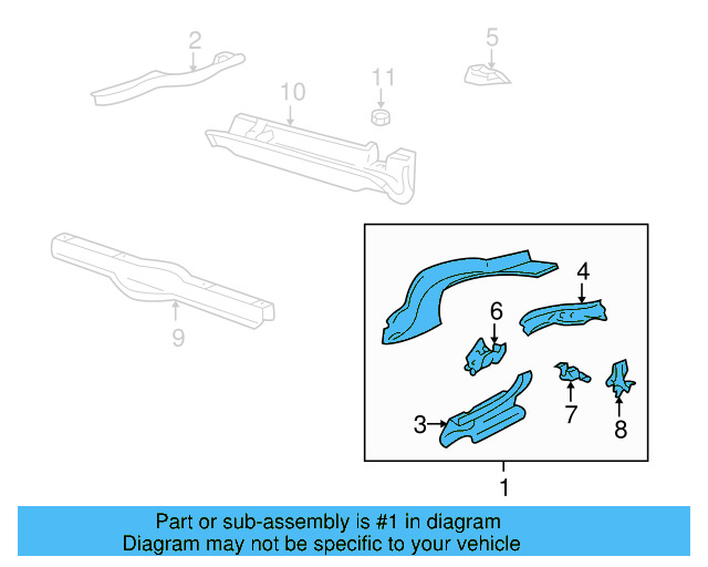 Side Member Assembly 1H6-803-501-F - View 2