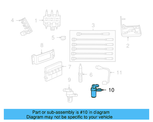 Crankshaft Position Sensor 7B0-906-433-C - View 8