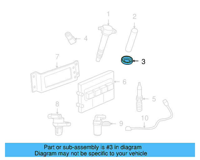 Spark Plug Tube Seal 7B0-905-489 - View 3