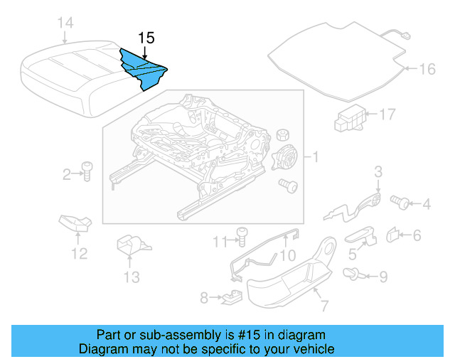 Seat Cushion Pad 5N0-881-256-AP - View 3